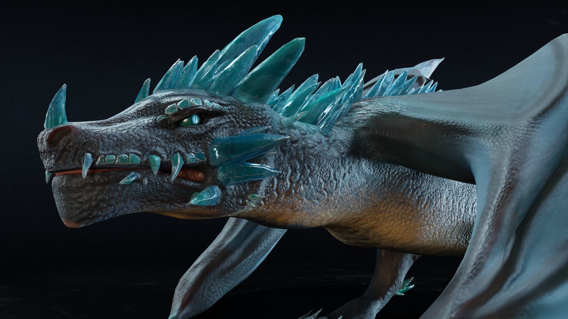 Crystal Dragons Low-poly 3D model_20