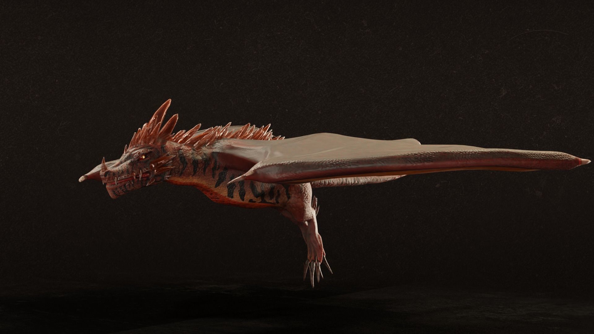 Crystal Dragons Low-poly 3D model_4