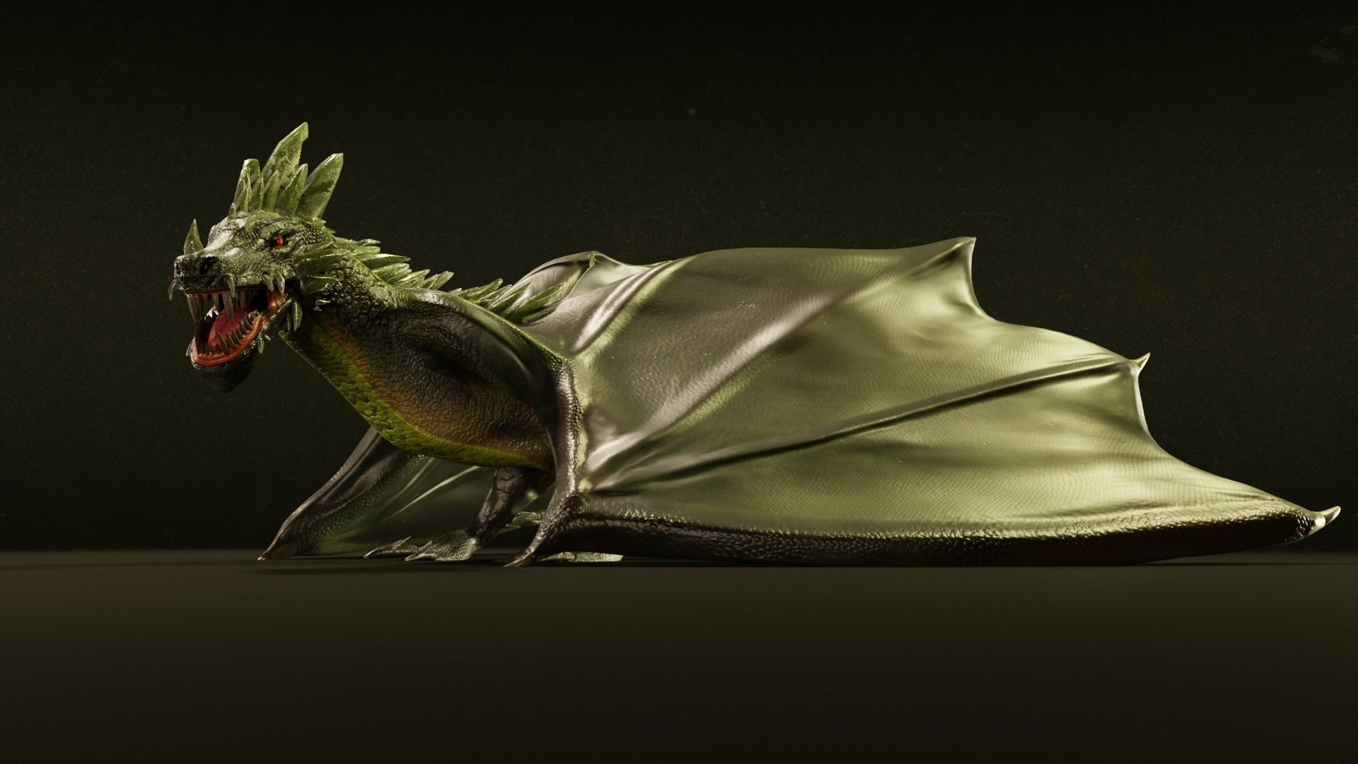 Crystal Dragons Low-poly 3D model_9