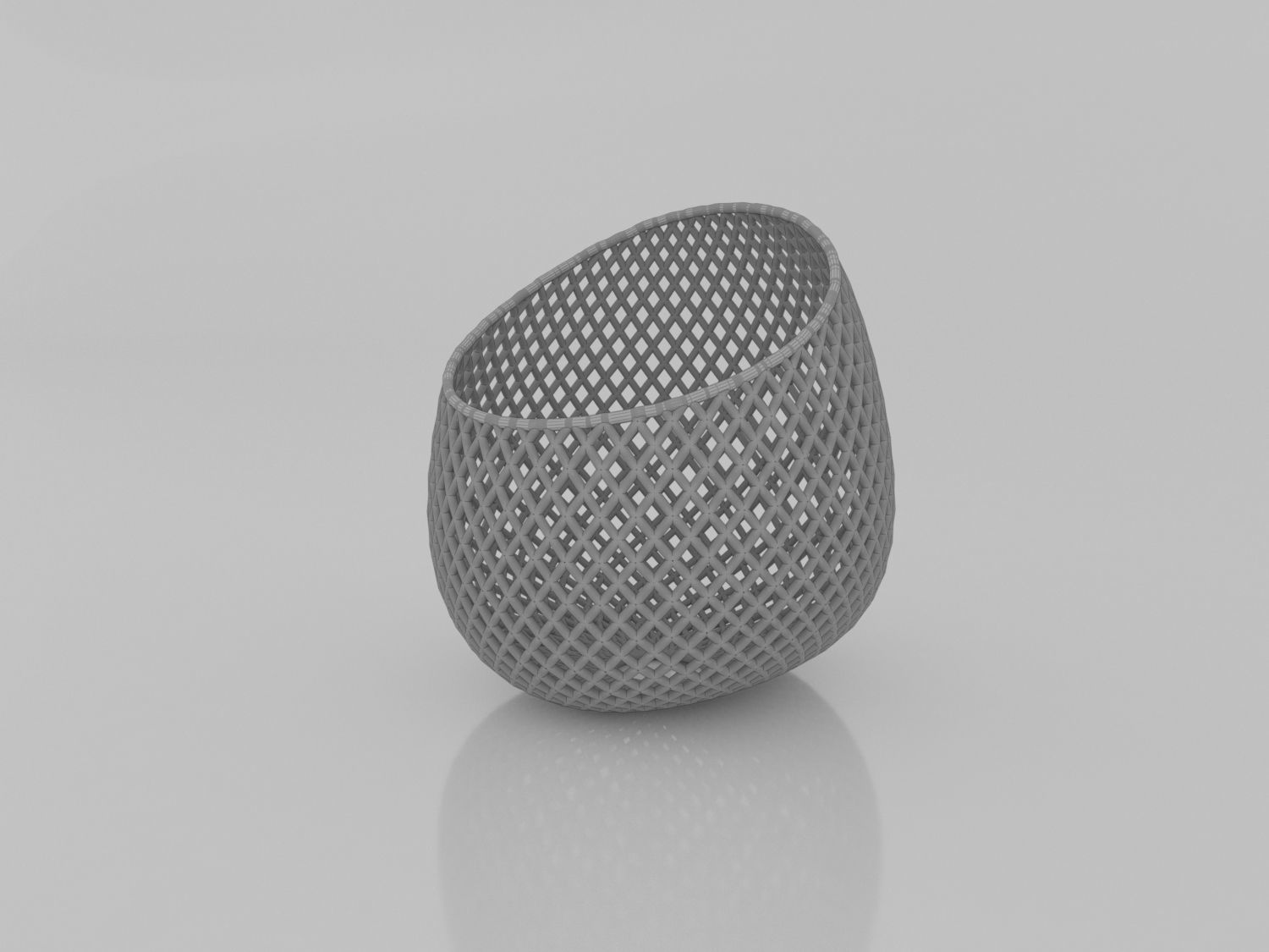 Canasta lamp with light inside 3D print model_1