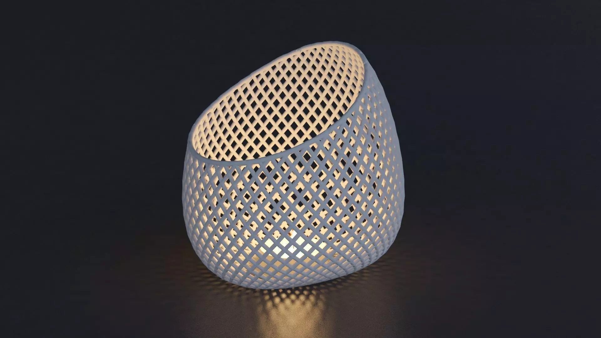 Canasta lamp with light inside 3D print model_0