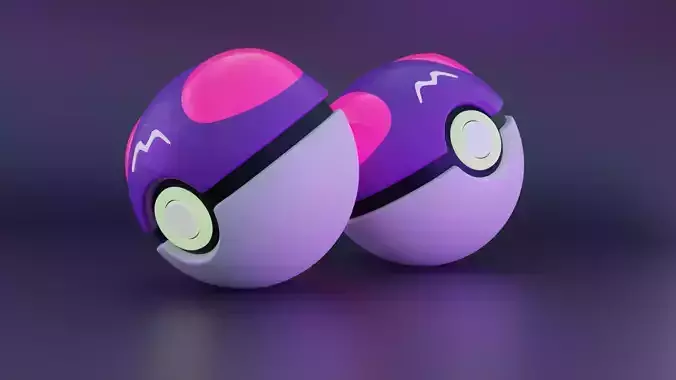 Master ball Low-poly 3D Model 