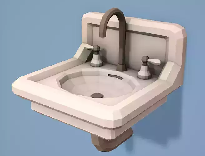 Old Sink - Low Poly Mobile Ready