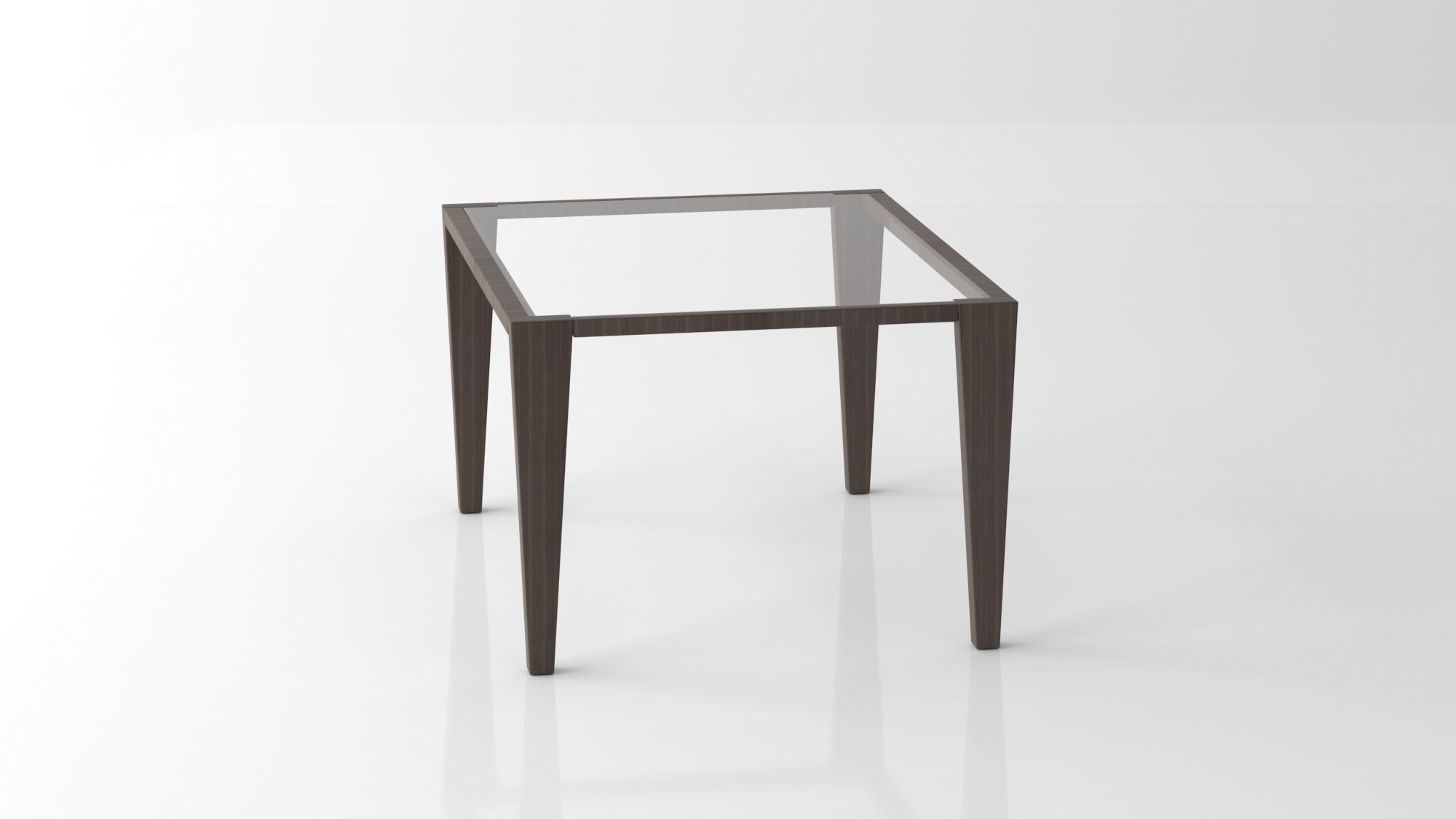 Wood Glass Coffee Table Free low-poly 3D model_3
