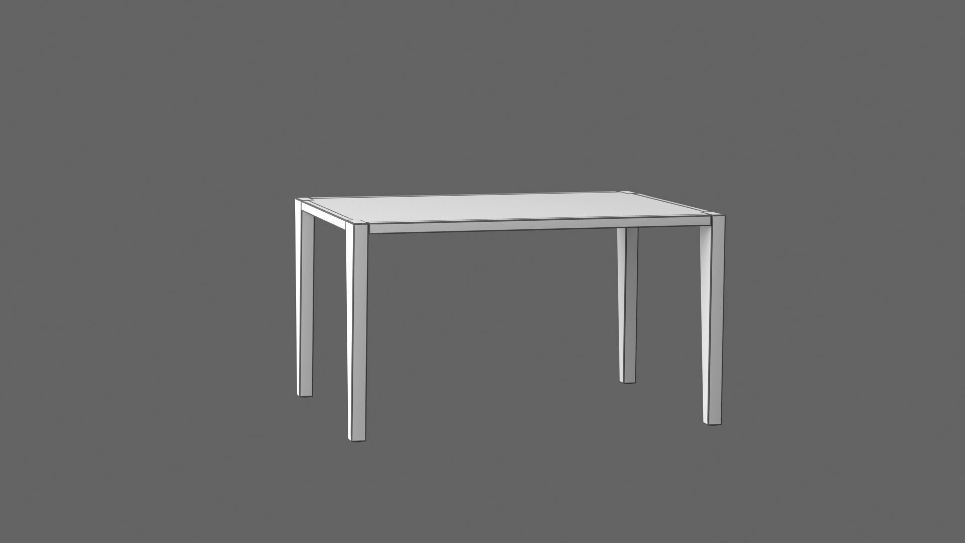 Wood Glass Coffee Table Free low-poly 3D model_5