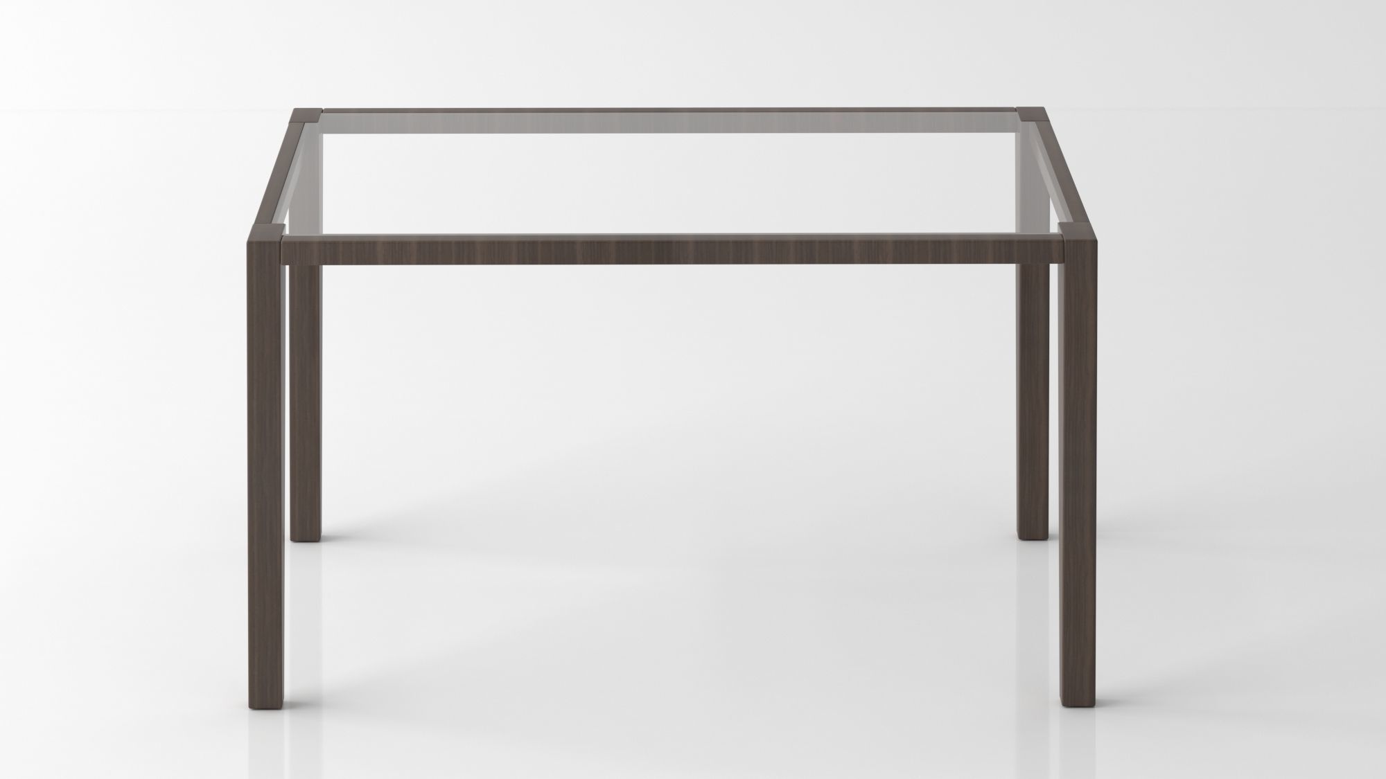 Wood Glass Coffee Table Free low-poly 3D model_2