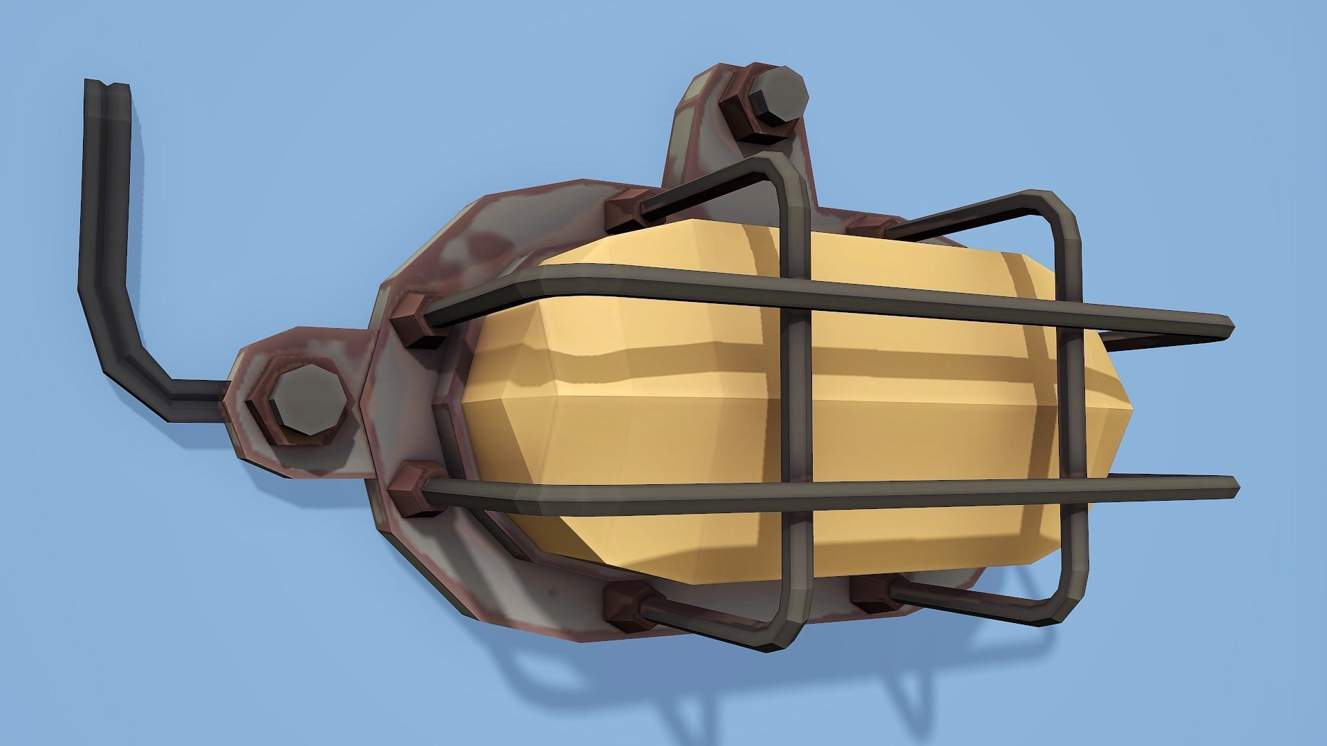 Bunker Lamp 01 - Low Poly Mobile Ready Low-poly 3D model_6