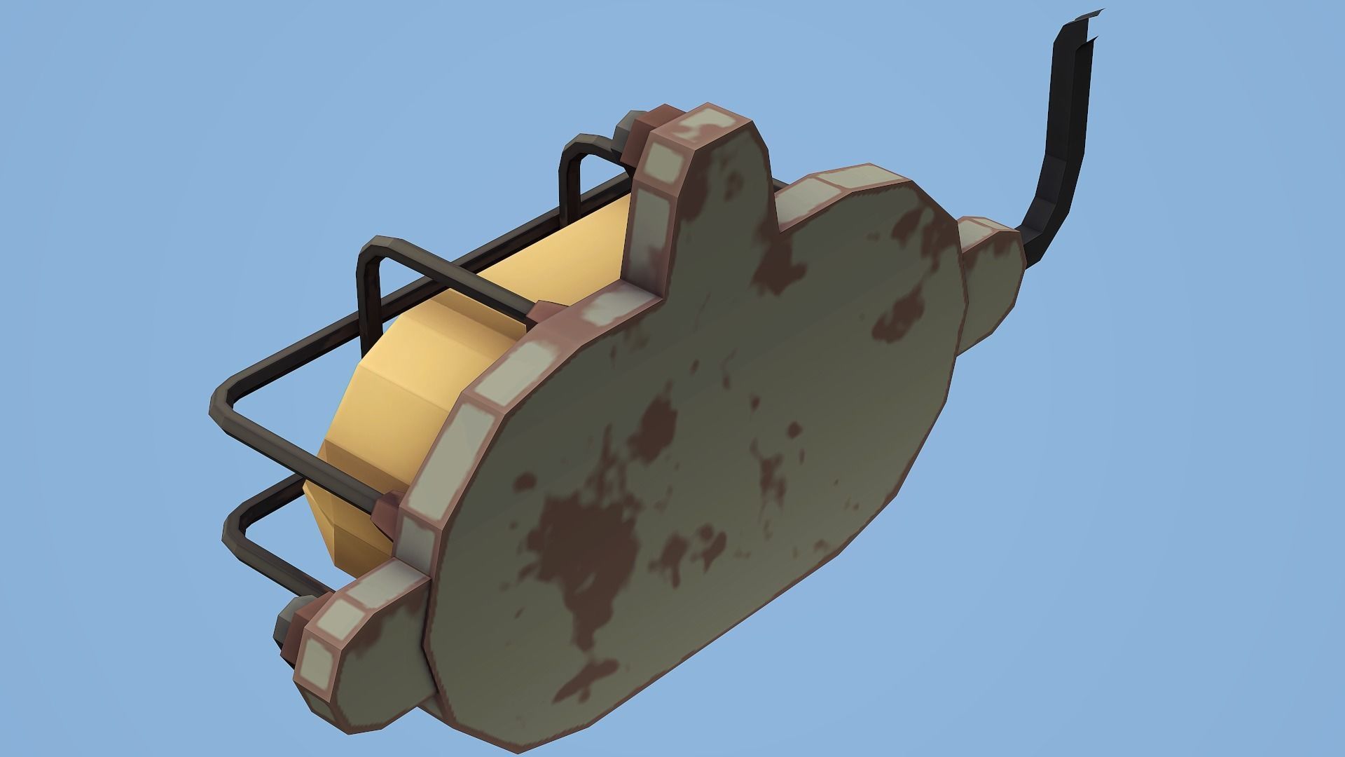 Bunker Lamp 01 - Low Poly Mobile Ready Low-poly 3D model_4