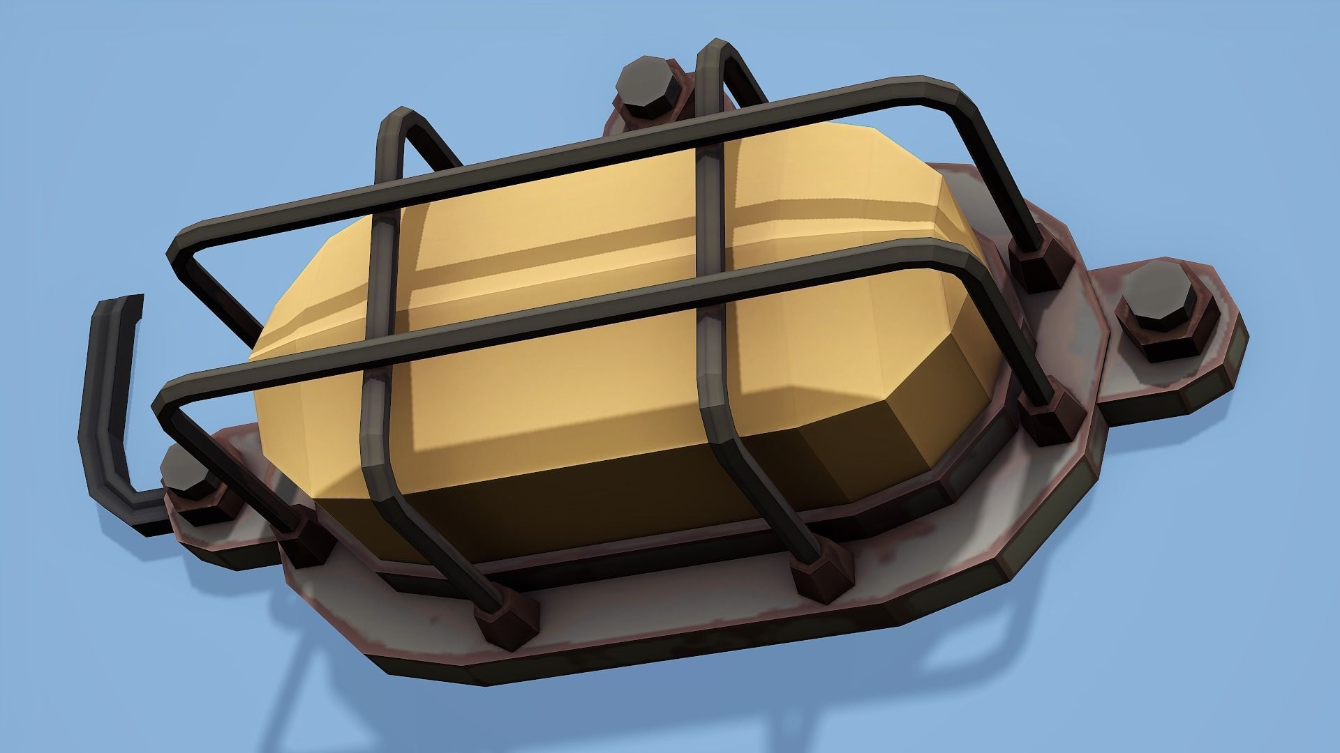 Bunker Lamp 01 - Low Poly Mobile Ready Low-poly 3D model_3