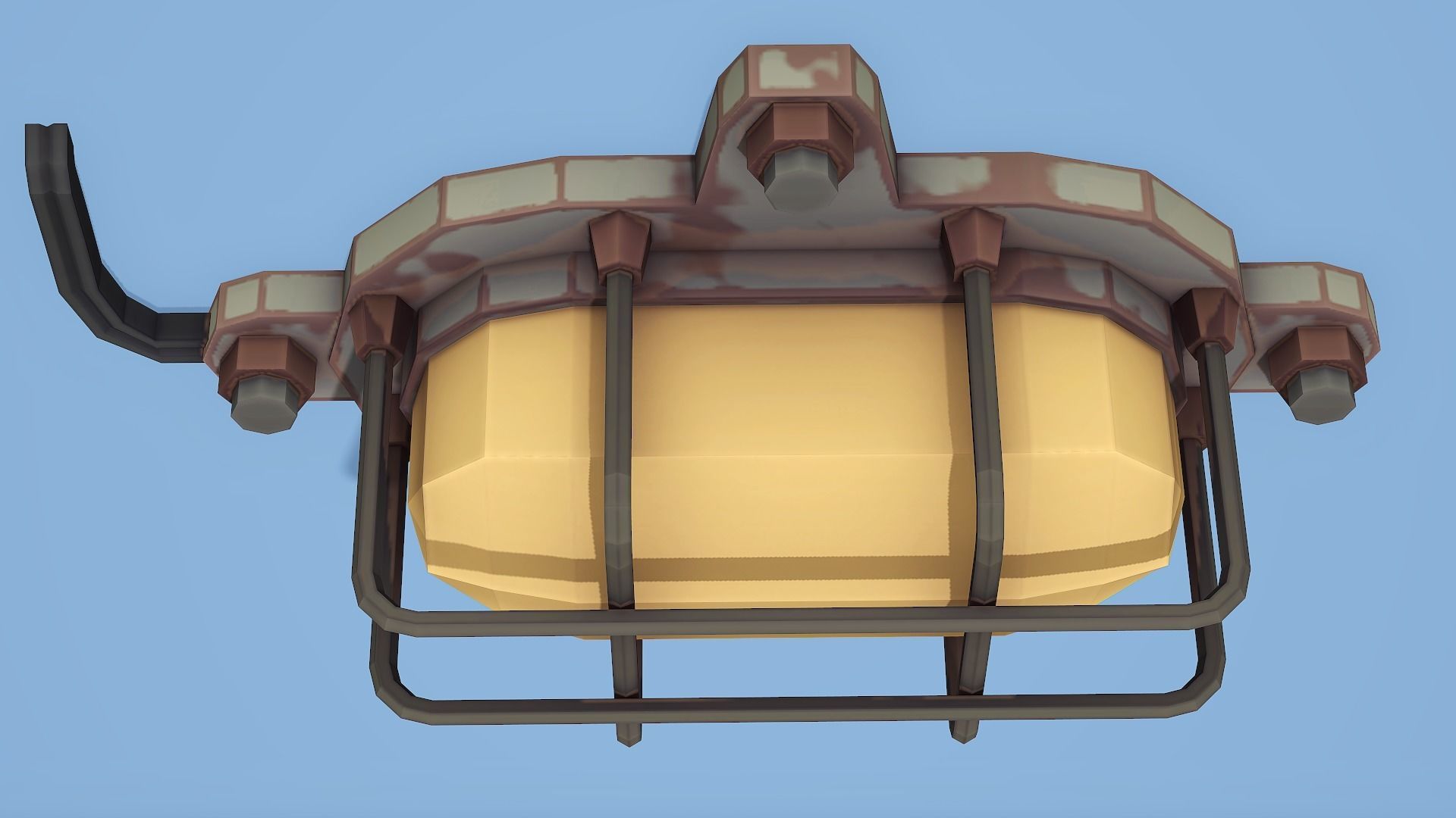 Bunker Lamp 01 - Low Poly Mobile Ready Low-poly 3D model_5