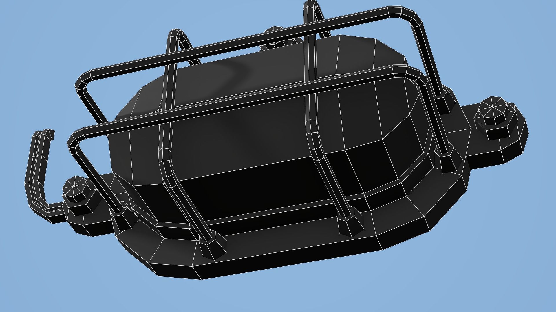 Bunker Lamp 01 - Low Poly Mobile Ready Low-poly 3D model_10