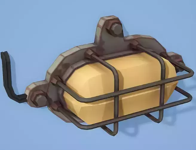 Bunker Lamp 01 - Low Poly Mobile Ready Low-poly 3D model
