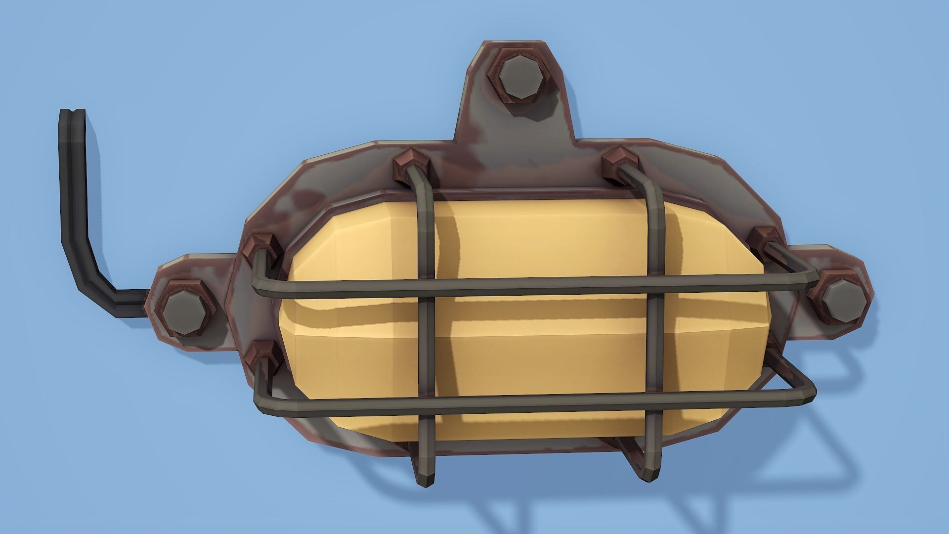 Bunker Lamp 01 - Low Poly Mobile Ready Low-poly 3D model_2