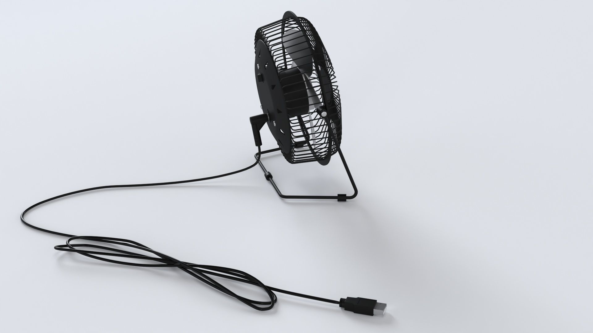 Table little fan 3d model Low-poly 3D model_6