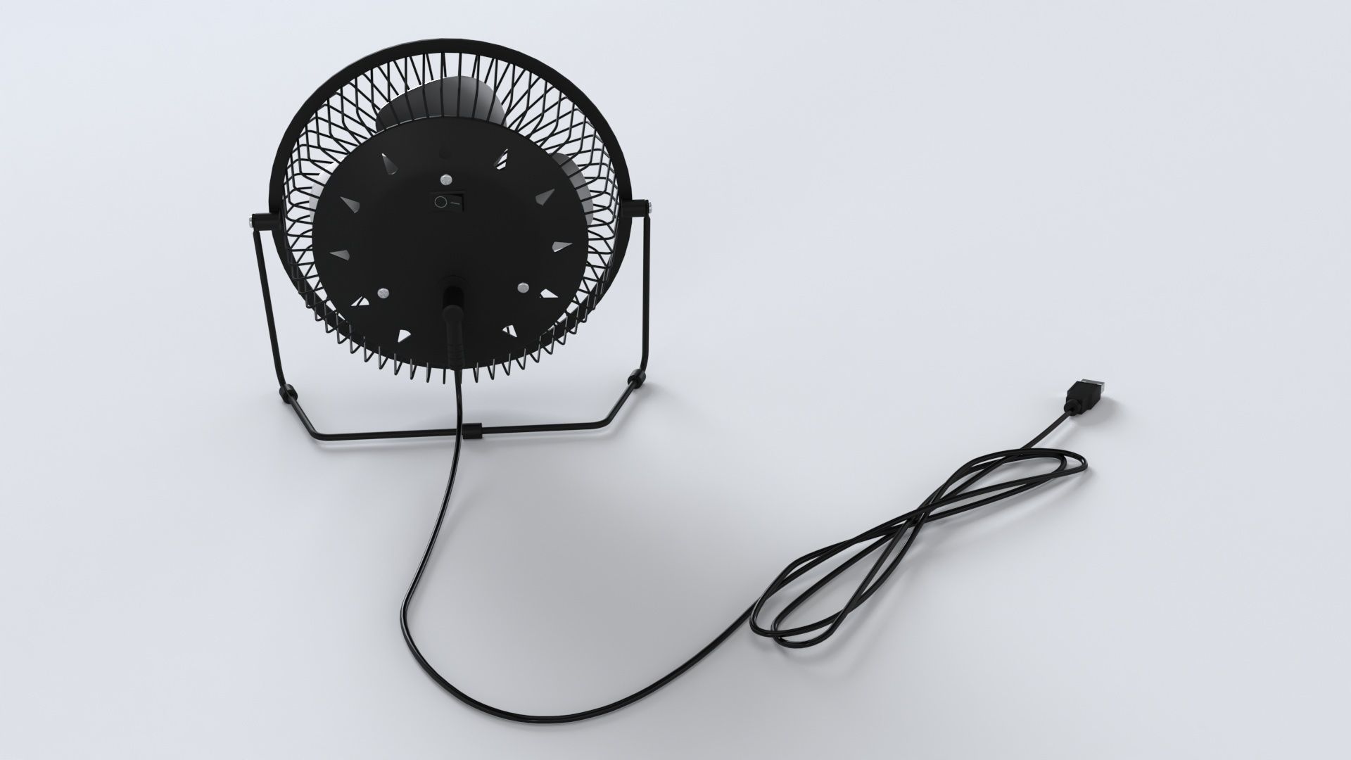 Table little fan 3d model Low-poly 3D model_4