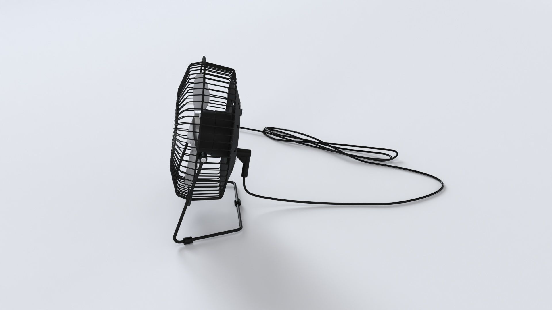 Table little fan 3d model Low-poly 3D model_2