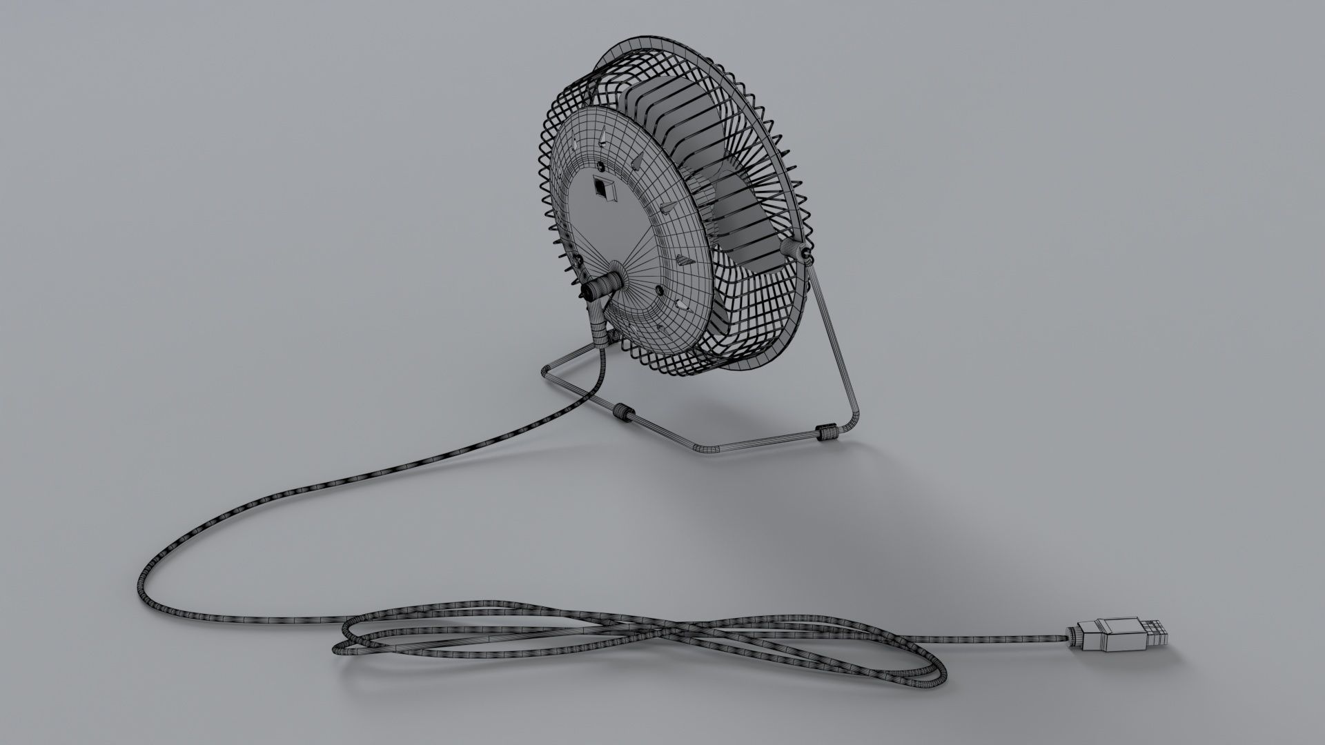 Table little fan 3d model Low-poly 3D model_10