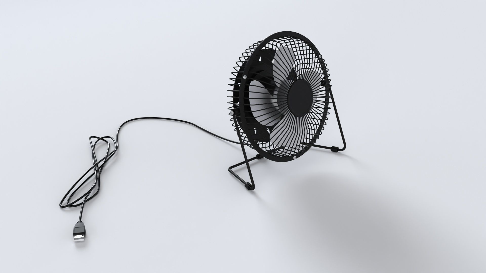 Table little fan 3d model Low-poly 3D model_7