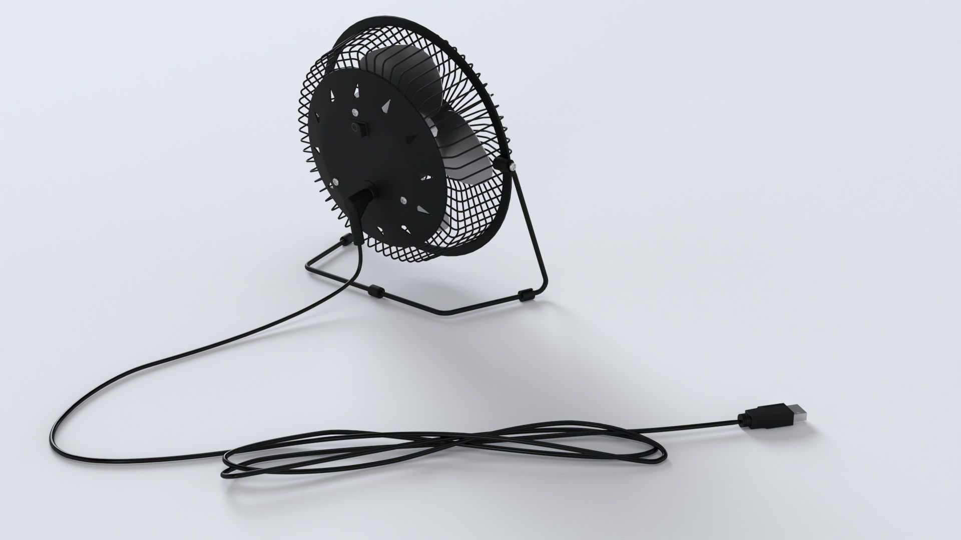 Table little fan 3d model Low-poly 3D model_5