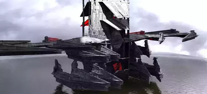 Sci-Fi Drake interceptor Ship 4 