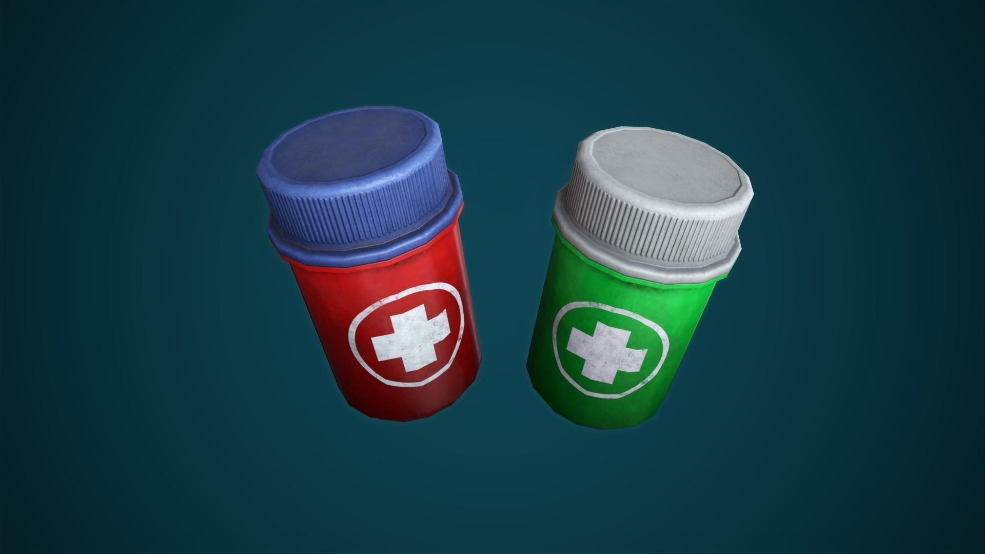 First aid jar Free low-poly 3D model_2