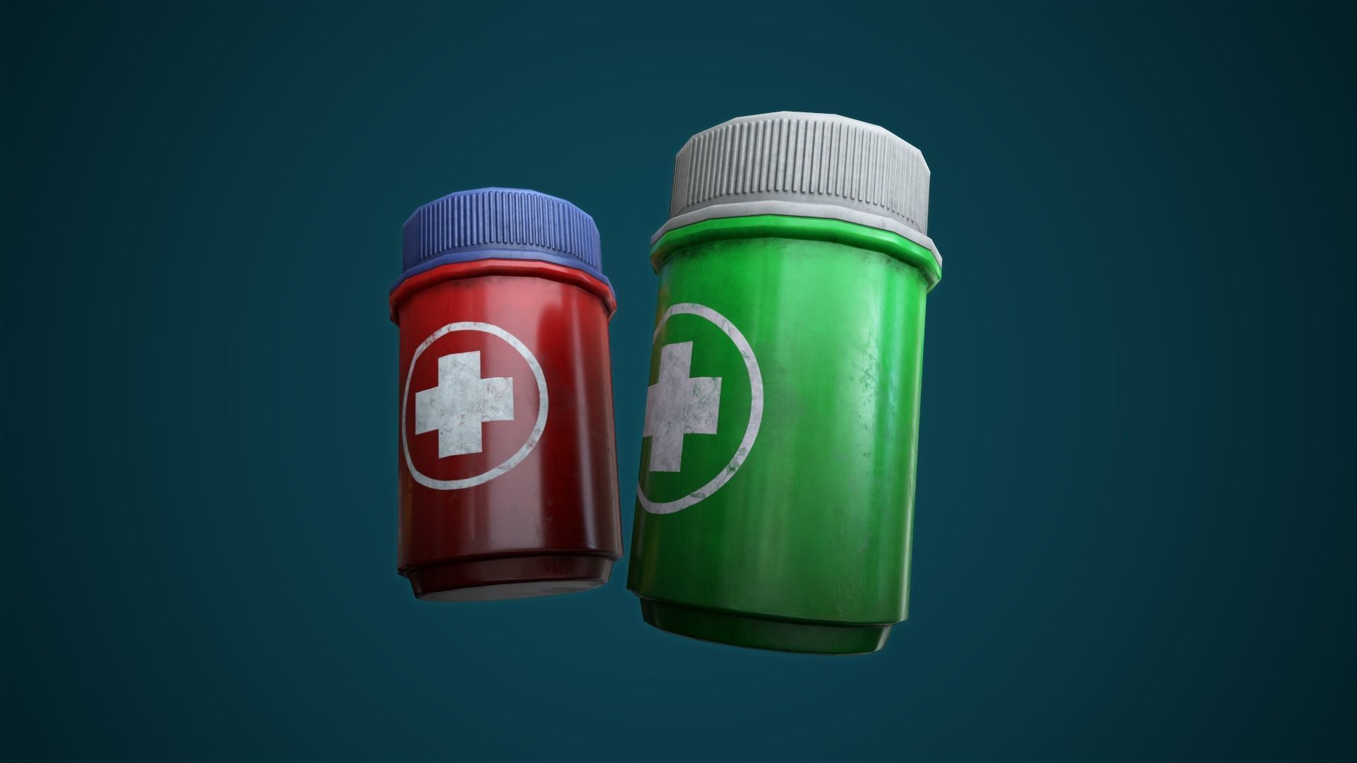 First aid jar Free low-poly 3D model_3