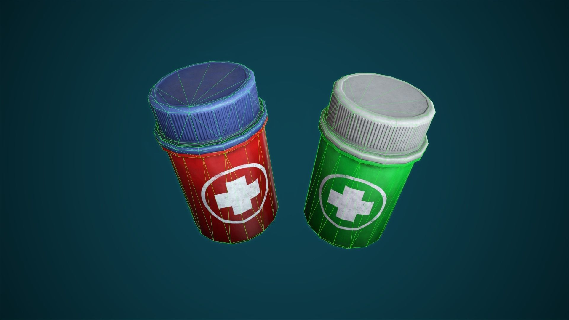 First aid jar Free low-poly 3D model_7