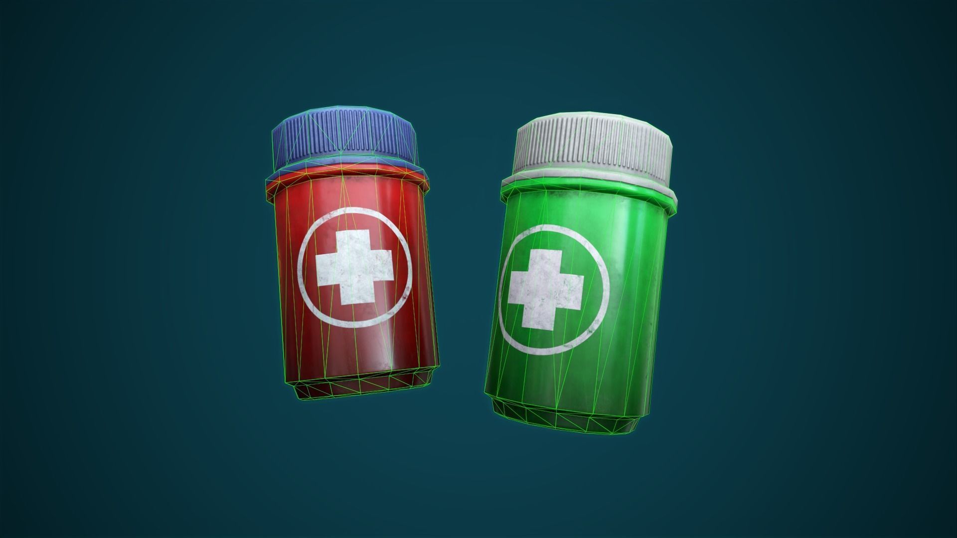 First aid jar Free low-poly 3D model_6