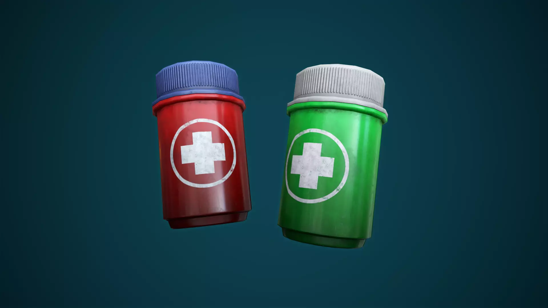 First aid jar Free low-poly 3D model_0