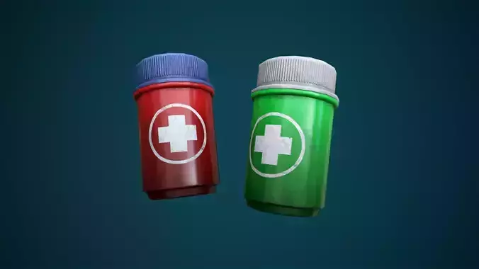 First aid jar Free low-poly 3D model First aid jar Free low-poly 3D model