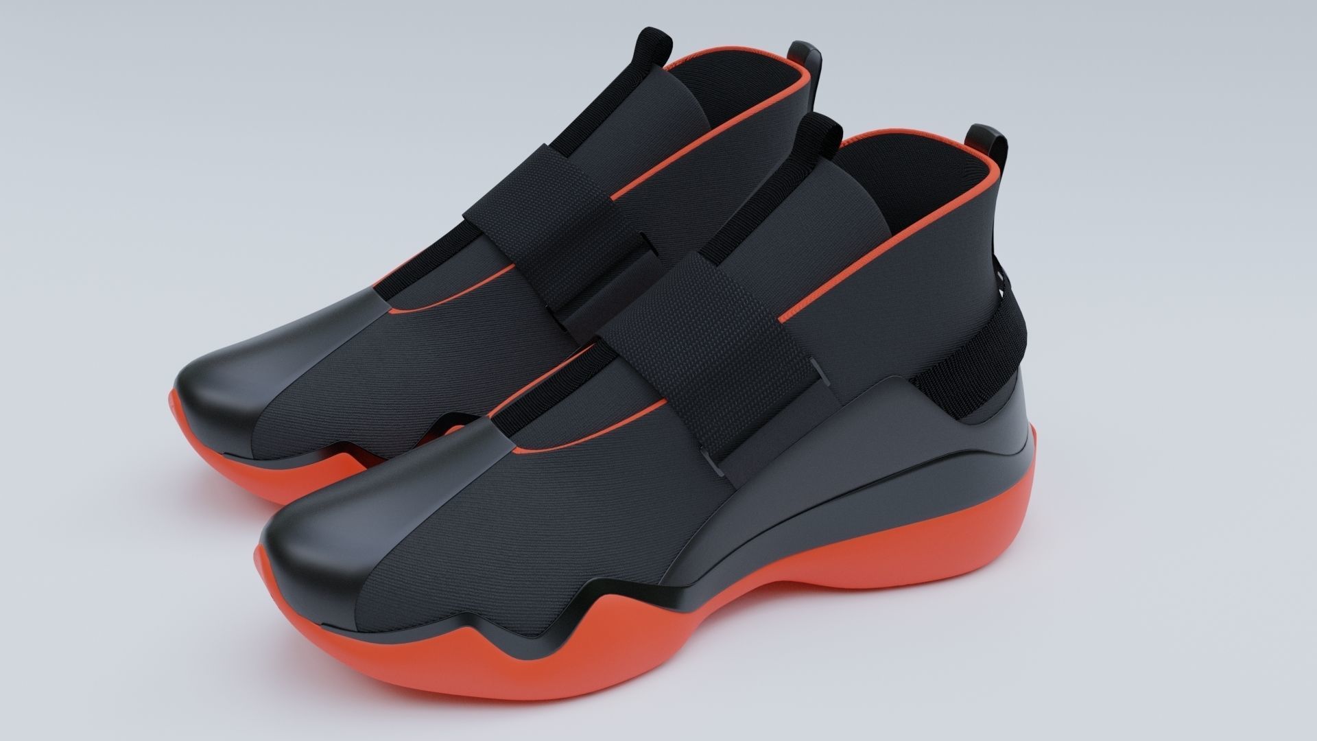 Sneakers Low-poly 3D model_5