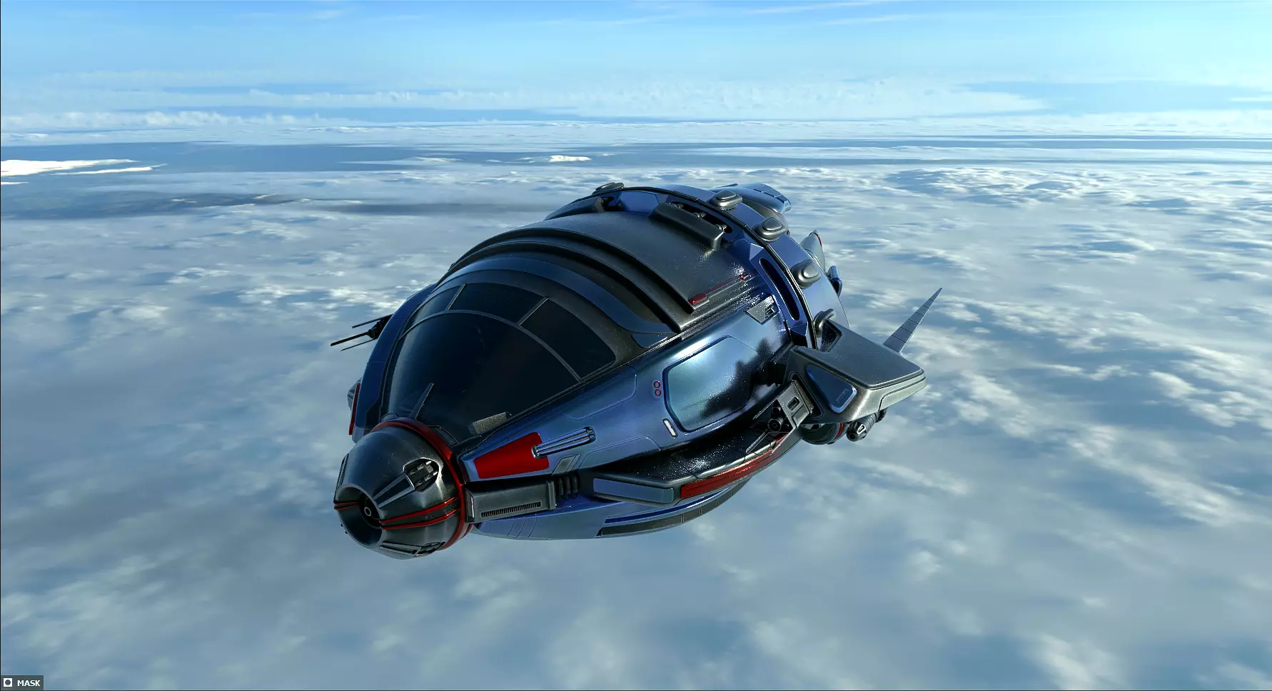 A Scifi Spaceship 3D model_0