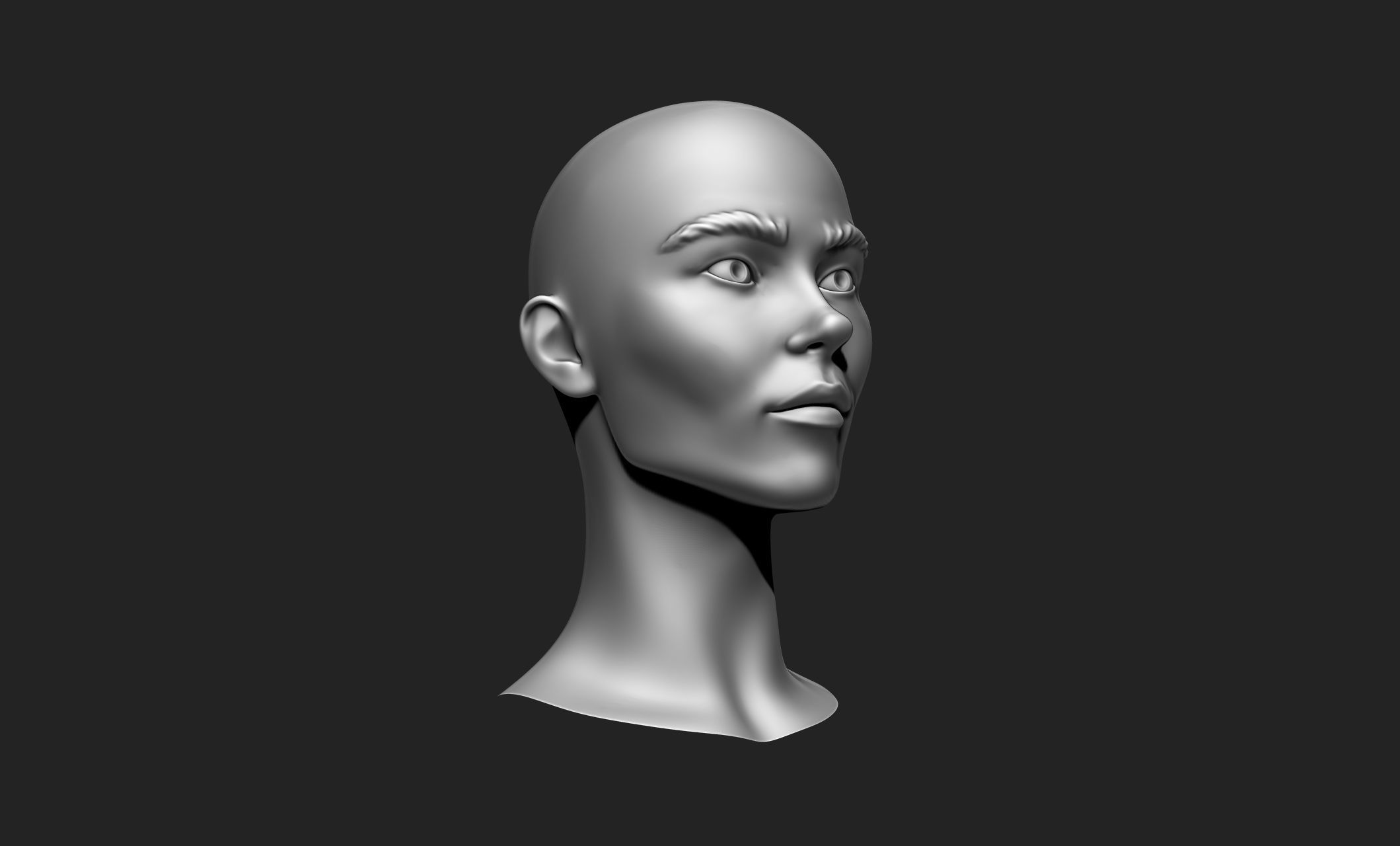 3D model Female Head 1 VR / AR / low-poly | CGTrader