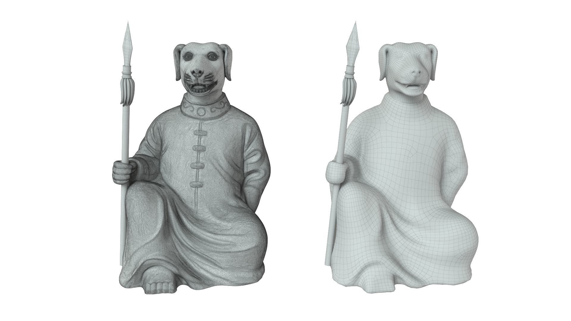 Zodiac  Dog 3D print model_8