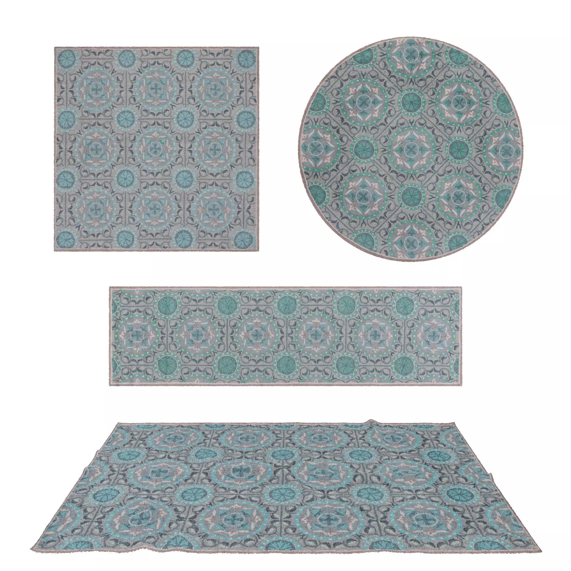 Rugs No 735 Low-poly 3D model