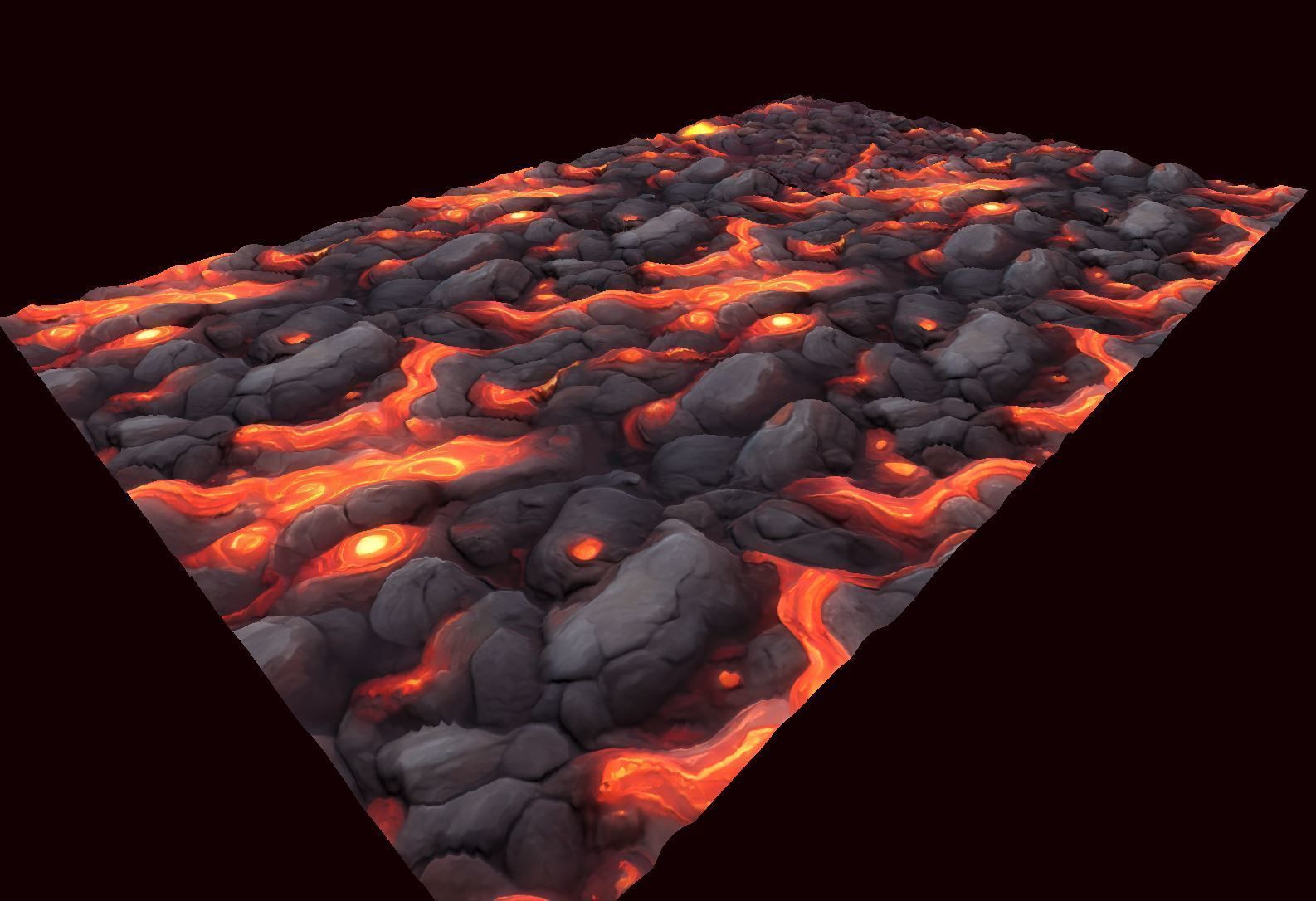 Lava Rocks Texture Hand-painted Seamless Tileable Texture_2