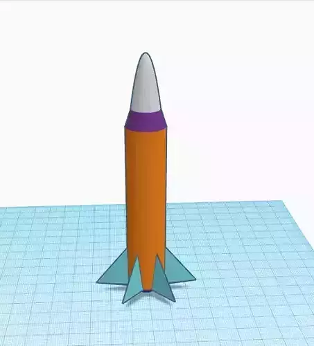 Model Rocket Ship  3D print model