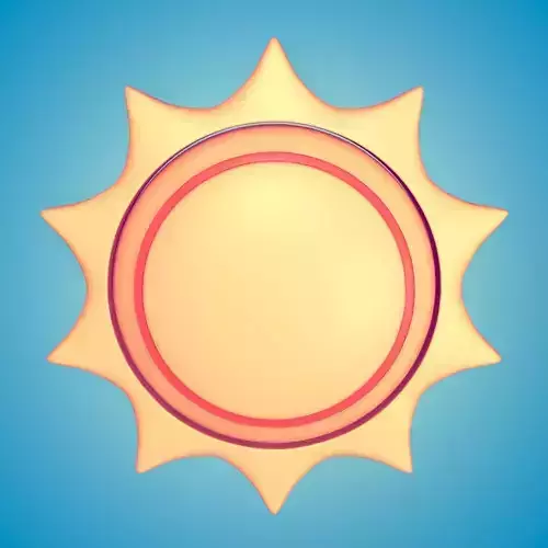 Cartoon Sun -- Low Poly Low-poly 3D model