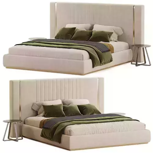 Prisma Double Bed By Grilli 3D model