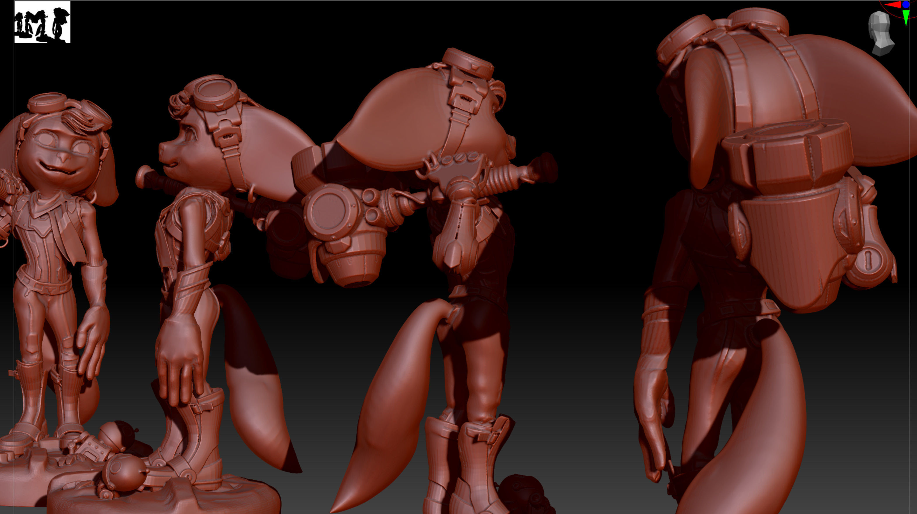 Ratchet and Clank Rivet 3D print model_2