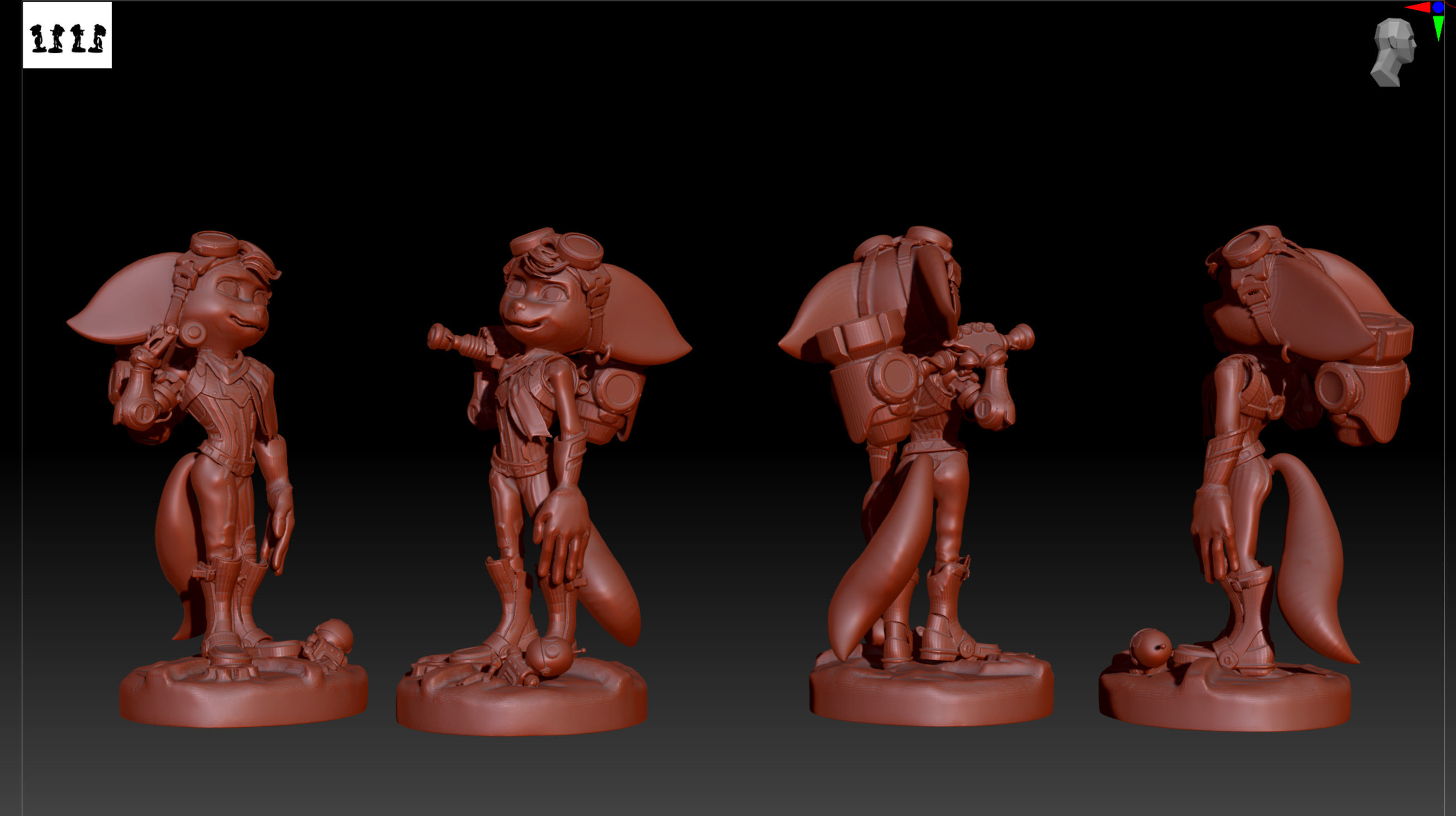 Ratchet and Clank Rivet 3D print model_1