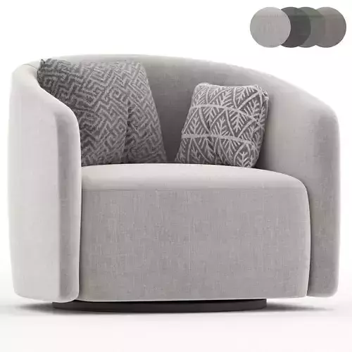 Mila swivel armchair