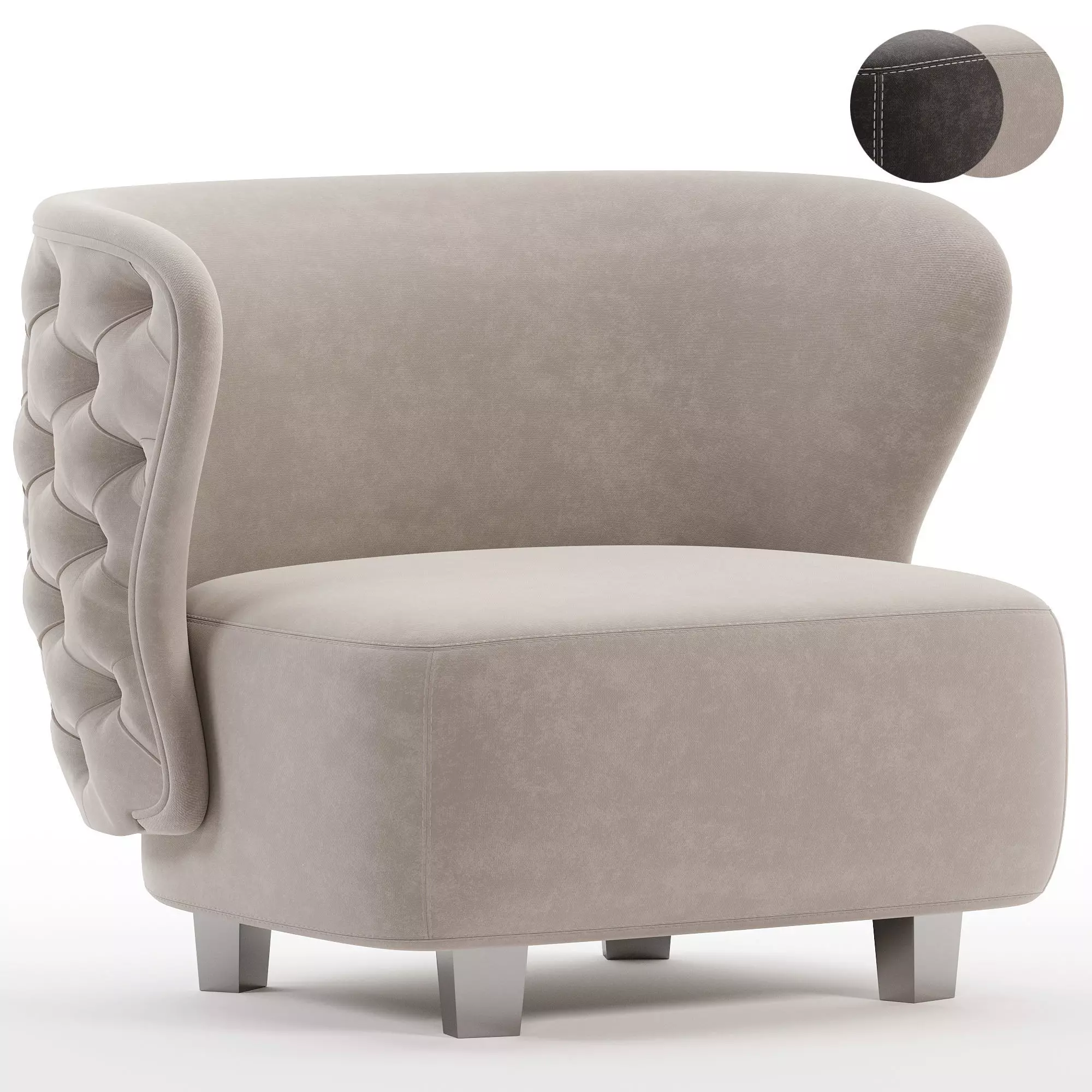 Heritage armchair ANNABELLE 3D model
