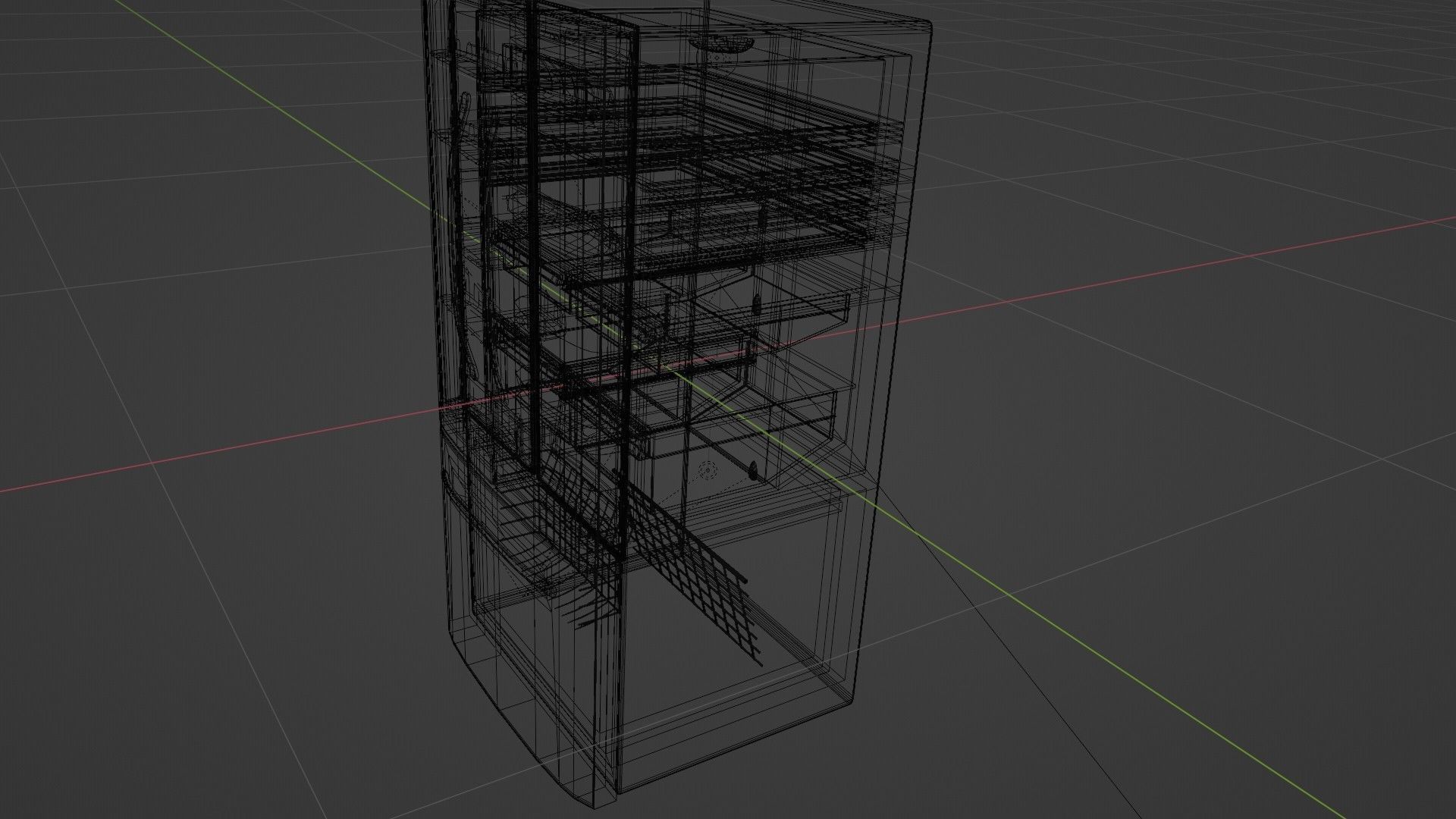 refrigerator version for blender eevee and cycles and obj file Low-poly 3D model_19