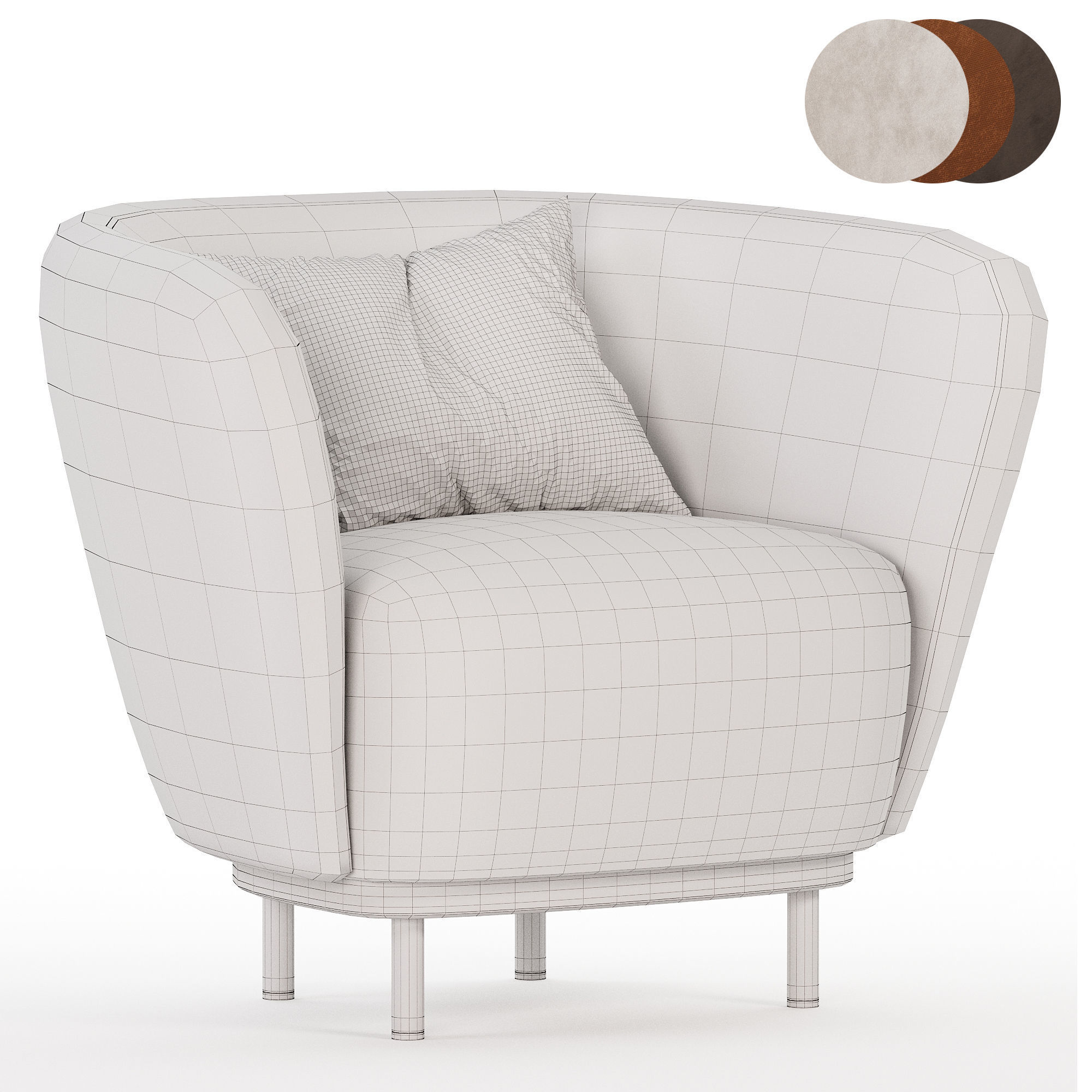 DANDY ARMCHAIR 3D model_5