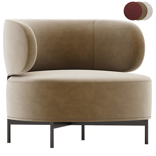Akiko lounge armchair 3D model