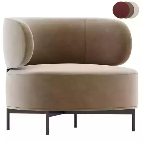 Akiko lounge armchair 3D model