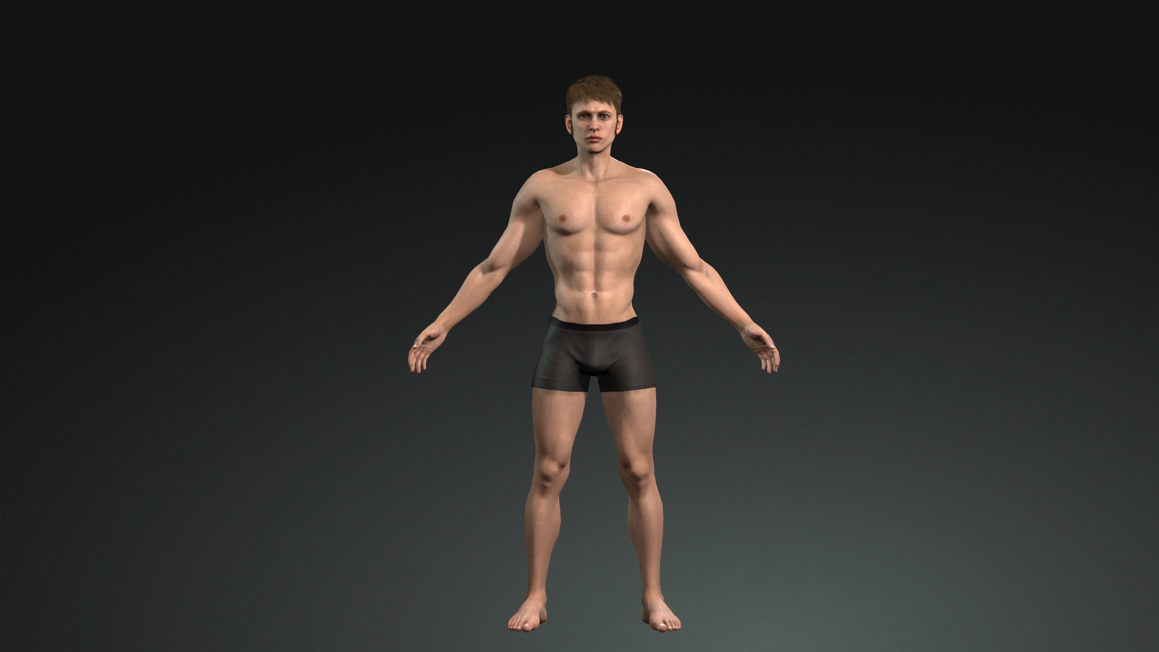Male body  3D model_9