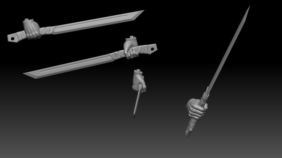 Talon three weapons in one 3D print model_3