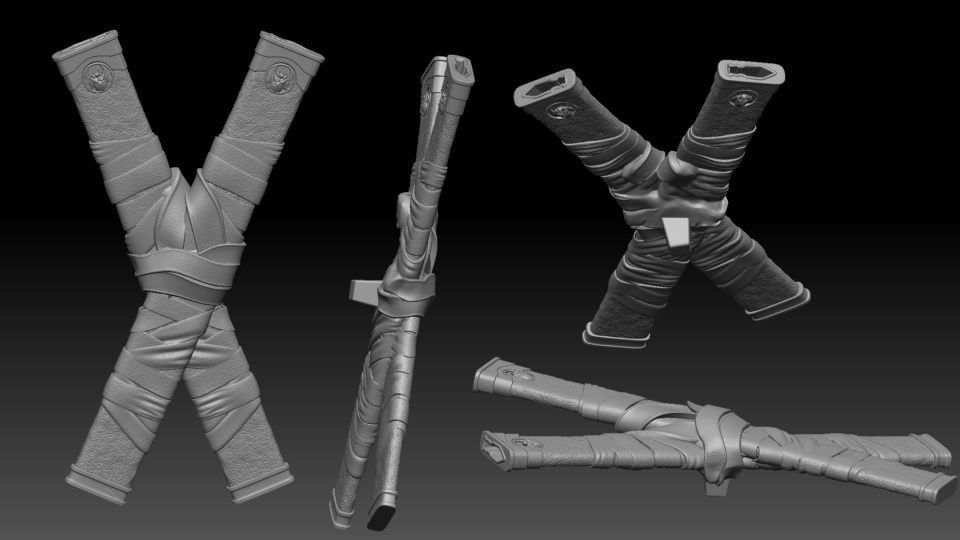 Talon three weapons in one 3D print model_9